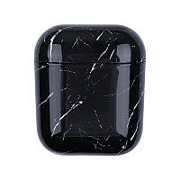 Чехол для наушников AirPods Case Мрамор Black (917) черный