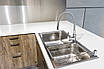 Змішувач для кухні з гнучким виливом Invena Samba BZ-91-L05 сірий, фото 4