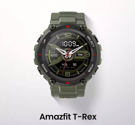 Смарт-годинник XIAOMI Amazfit T-Rex Army Green GLOBAL, фото 2