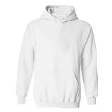 Толстовка біла жіноча без написів Кофта з кишенею трикотажна утеплена Худі з капюшоном Осіннє Зимове, фото 2