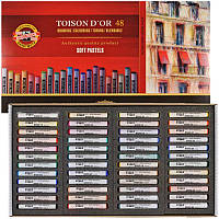 Пастель суха, пастельні крейди для малювання 48 кольорів TOISON D'OR KOH-I-NOOR