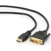 Новинка Кабель мультимедийный HDMI to DVI 18+1pin M, 0.5m Cablexpert (CC-HDMI-DVI-0.5M) !