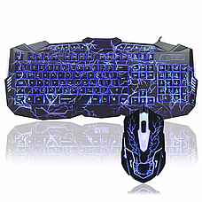 Ігрова дротова клавіатура з мишкою та Led-підсвіткою V100, фото 3