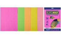 Бумага цветная А4 80г/м2 Neon MIX 20 листов 5 цветов BUROMAX BM.2721520-99