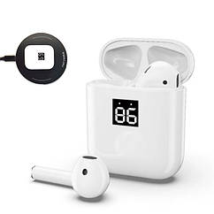 Bluetooth навушники бездротові TWS G60 (з бездротовою зарядкою) Білий