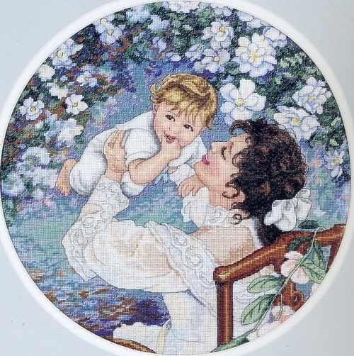 Набір для вишивання за нанесеною на канву схемою "Mother's love" . AIDA 14CT printed, 47*47 см