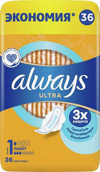 Гігієнічні прокладки Always Ultra Light 36 шт.