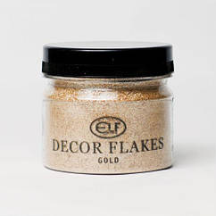 Натуральна слюда Elf Decor Flakes Gold 50г