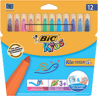 Фломастери BIC Kid Coleour XL 12 кольорів