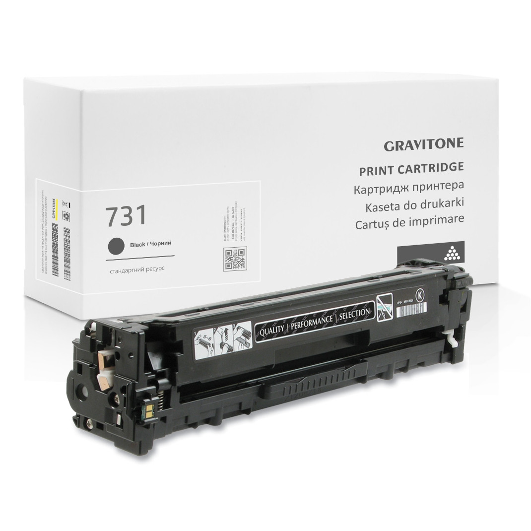 Картридж Canon 731 Black (6272B002), чорний, 1.500 стор., аналог від Gravitone