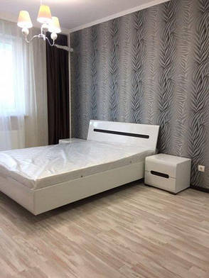 Ліжко двоспальне BRW Ацтека+ламель 160х200 білий глянець, фото 3