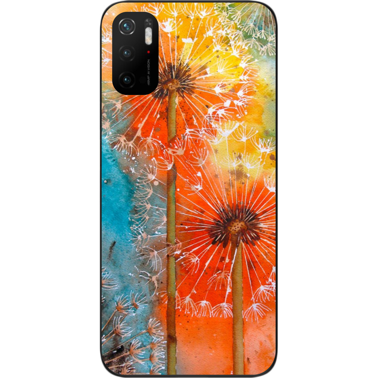 Силіконовий бампер для Xiaomi Poco M3 Pro з зображенням Кульбаби