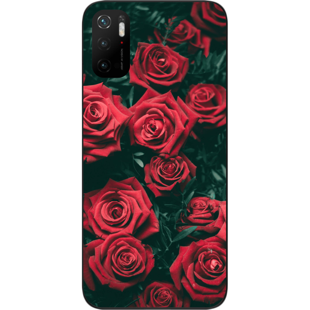 Силіконовий бампер для Xiaomi Poco M3 Pro з зображенням Троянди