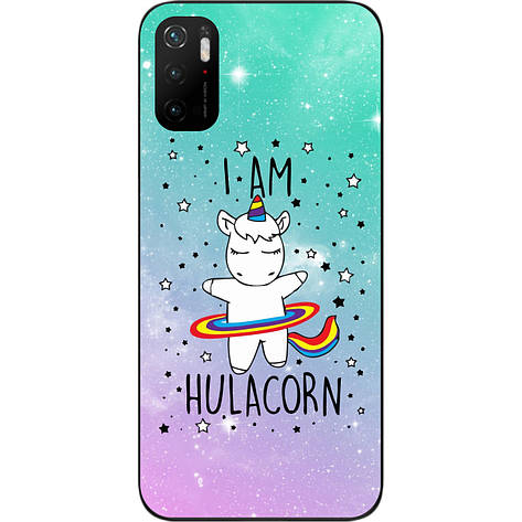 Оригінальний силіконовий чохол для Xiaomi Poco M3 Pro з картинкою Єдиноріг, фото 1
