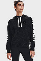 Женское черное худи Rival Fleece CB Hoodie Under Armour 1365861-001