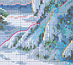 Набір для вишивання за нанесеною на канву схемою "R"Snow scene 8". AIDA 14CT printed 49*38 см, фото 4