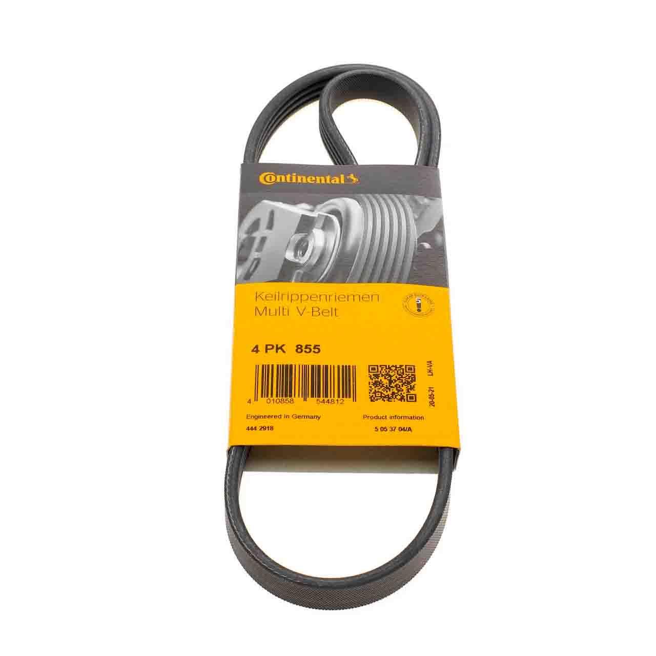 Ремінь 4PK855 Contitech (Німеччина) генератора поліклинові | многоручейковый 4PK 855