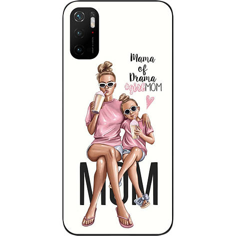 Оригінальний чохол для Xiaomi Poco M3 Pro з картинкою Мама з донькою, фото 1