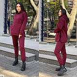 Жіночий теплий костюм на флісі з розрізами з боків, фото 2