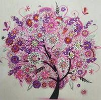 Алмазная вышивка Времена года " Осень " цветы, букет, дерево, частичная выкладка мозаика 5d, наборы 30х30 см