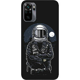 Чохол силіконовий для Xiaomi Redmi Note 10S з картинкою Космонавт і місяць