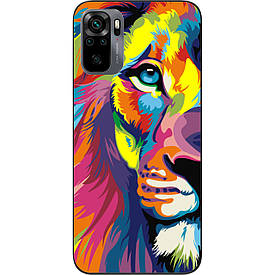 Бампер силіконовий для Xiaomi Redmi Note 10S з малюнком Яскравий лев