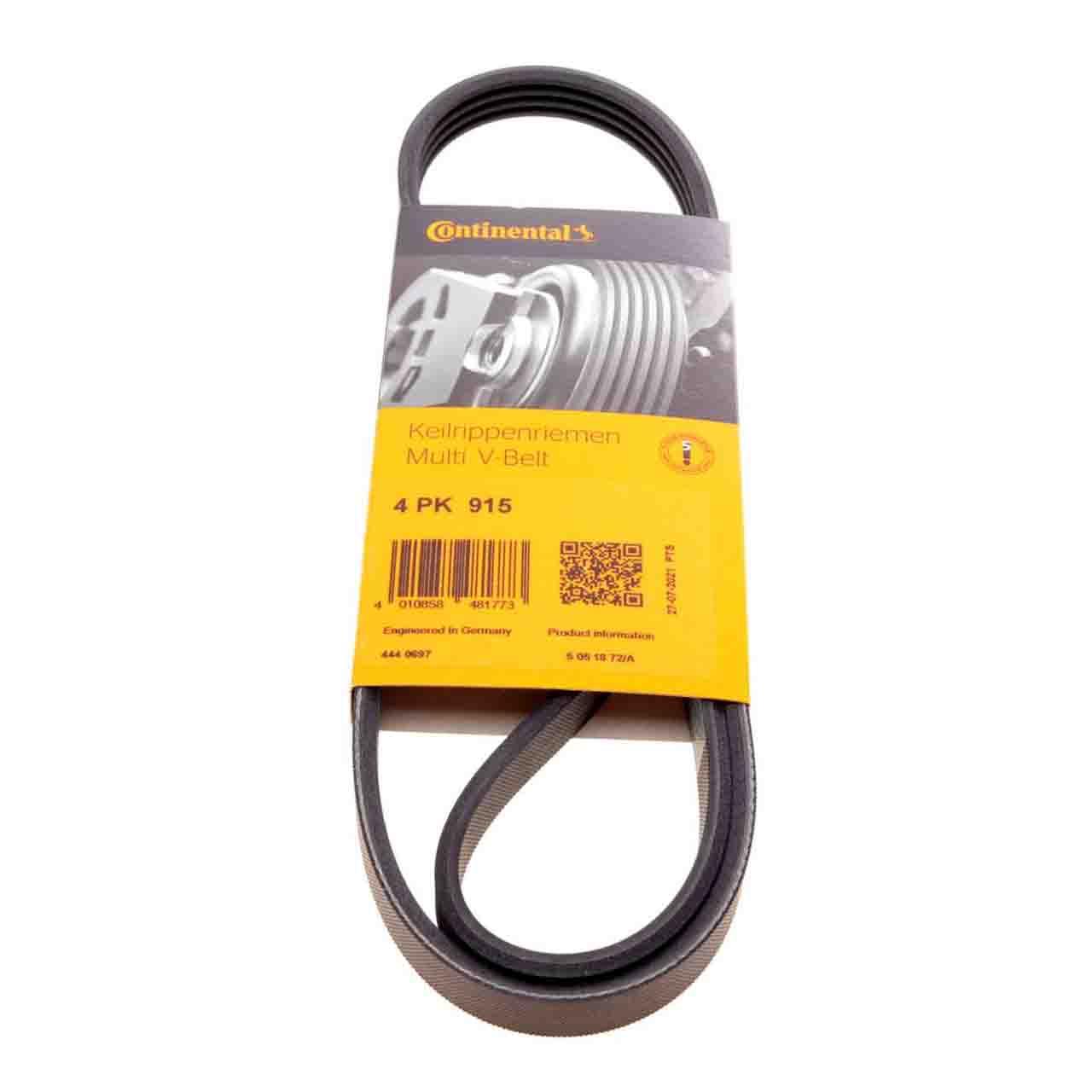 Ремінь 4PK915 Contitech (Німеччина) генератора поліклинові | многоручейковый 4PK 915