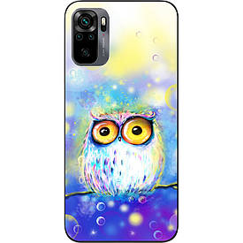Бампер силіконовий для Xiaomi Redmi Note 10S з малюнком Сова