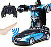 Машинка радіокерована трансформер Robot Car Bugatti Size12 СИНЯ  ⁇  Робот-трансформер на радіокеруванні 1:12, фото 3