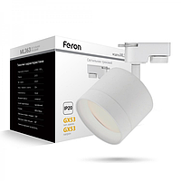 Трековый светильник Feron ML363 GX53 под сменную LED лампу GХ53 Ø83х158мм IP20 белый