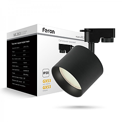 Трековий світильник Feron ML363 GX53 під змінну LED лампу GХ53 Ø83х158мм IP20 чорний
