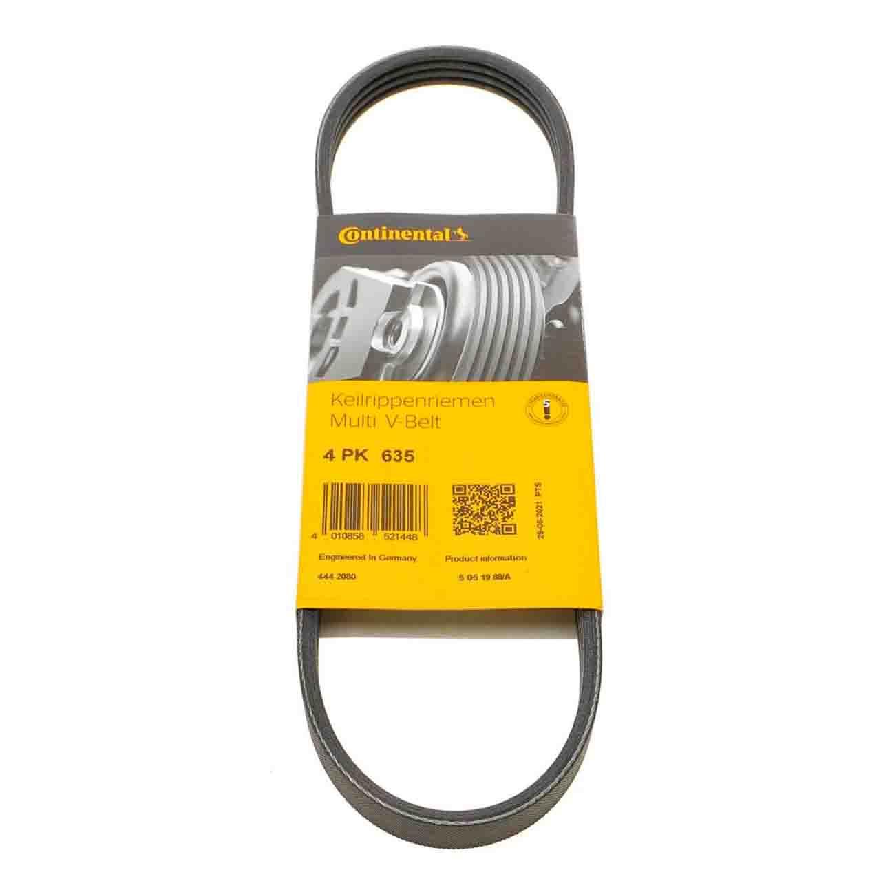 Ремінь 4PK635 Contitech (Німеччина) генератора поліклинові | многоручейковый 4РК 635