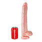 Фалоїмітатор KING COCK 14INCH COCK WITH BALLS Flesh, 35,5х6 см., фото 2