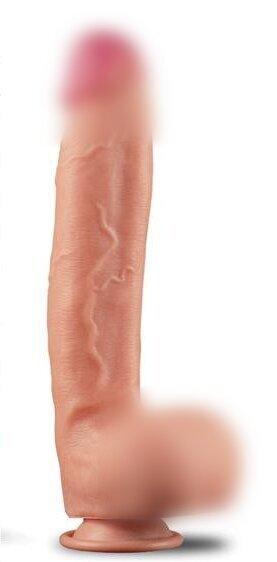 Великий фалоїмітатор на присоску 12" Nature Cock Flesh, 30,5х6 см., фото 1