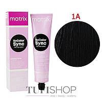 Краска для волос MATRIX Color Sync 1A черный пепельный 90 мл (3474636977727)