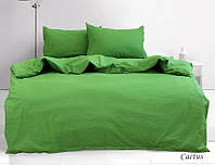 Однотонные комплекты постельного белья из ренфорс Зеленый, разные размеры