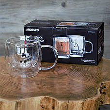 Набір чашок Ardesto Animals з подвійними стінками 250мл 2шт AR2625GHA, фото 3