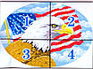Набір для вишивання за нанесеною на канву схемою "Bald eagle 2". AIDA 14CT printed 44*33 см, фото 4
