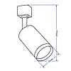 Трековий світильник Feron AL155 GU10 під змінну LED лампу Ø56х105(190)мм IP40 чорний, фото 6