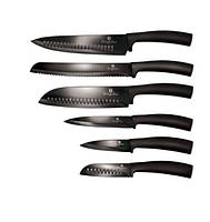 Набор хороших ножей черных Black Silver Collection 6 предметов BH-2607