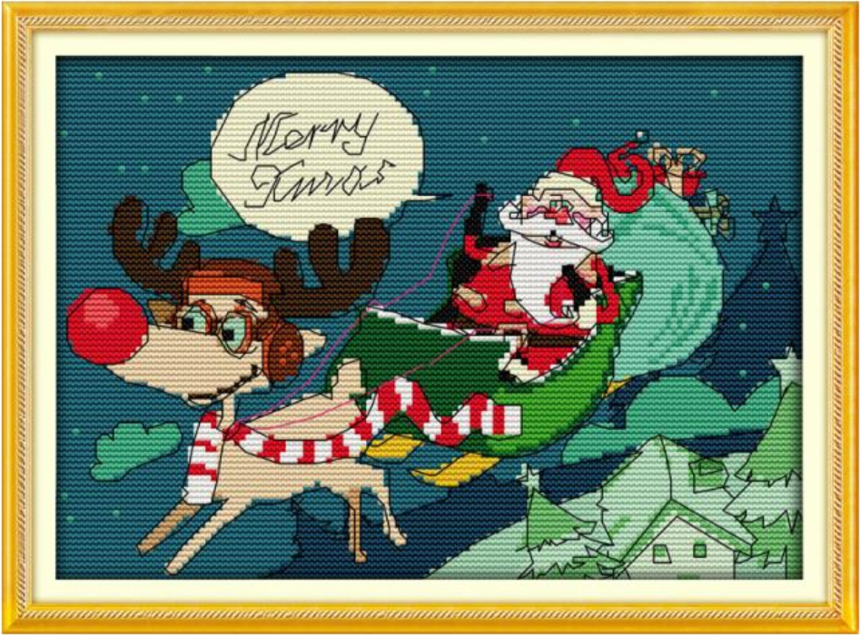 Набір для вишивання за нанесеною на канву схемою "Merry Christmas 5". AIDA 14CT printed 31*21 см