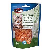 Лакомство для котов Trixie PREMIO Cheese Chicken Cubes с курицей и сыром 50 гр