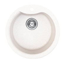 Кругла мийка з граніту Platinum TURAS 480 топаз