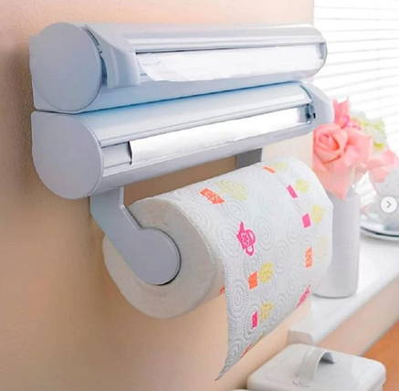 Кухонний диспенсер Rollon Triple Paper Dispenser тримач для паперових рушників, харчової плівки та фольгою, фото 3