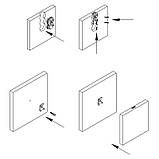 Навіс для настінної панелі d3х35мм, врізний 814.35 до 10 кг CAMAR, фото 3