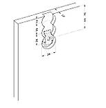 Навіс для настінної панелі d3х35мм, врізний 814.35 до 10 кг CAMAR, фото 5