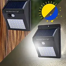 Вуличний настінний світильник з датчиком руху 20LED (BG102)