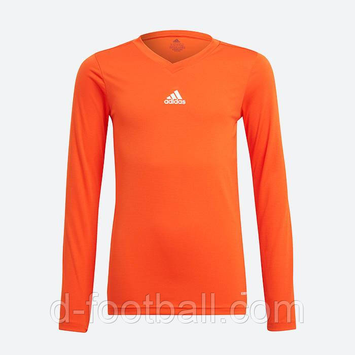 Компресійний дитячий реглан Adidas Team Base Tee GN7511, Жовтогарячий, Розмір (EU) — 140cm