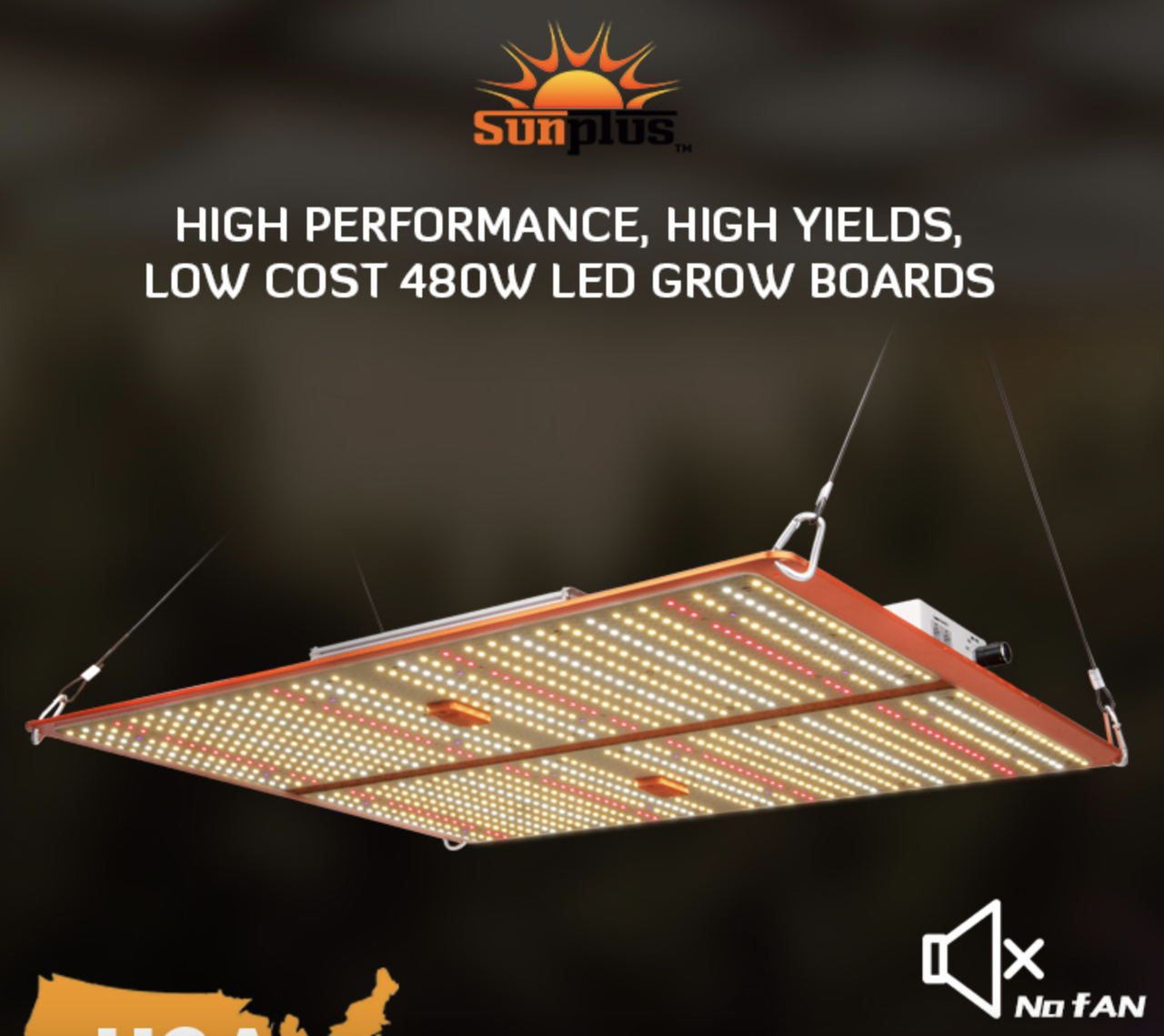 LED лампа для рослин, лампи для теплиць, фітолампа в гроубокс Cannastar CS480 480W Full Spectrum