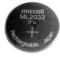 Акумулятор дисковий літієвий Maxell ML2032, 3V, 65mAh